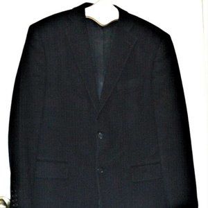 Men's Black Fratelli Jacket Size 44 Lined Coat Italian Wool/Cashmere Cashlana